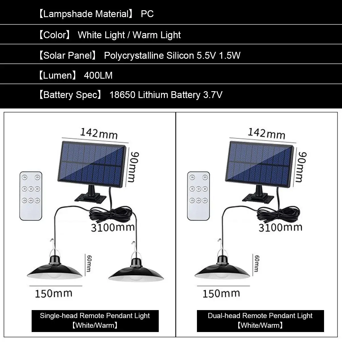 Solar Pendant Led Light Lamp Outdoor Barn Lights Shed Powered Garden Courtyard White Fence Warm With timer Decoration Waterproof