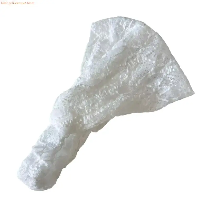 F92D Lace Hairband Styling Accessory Wide Elastic Headband  Stretchable Hair Wrap