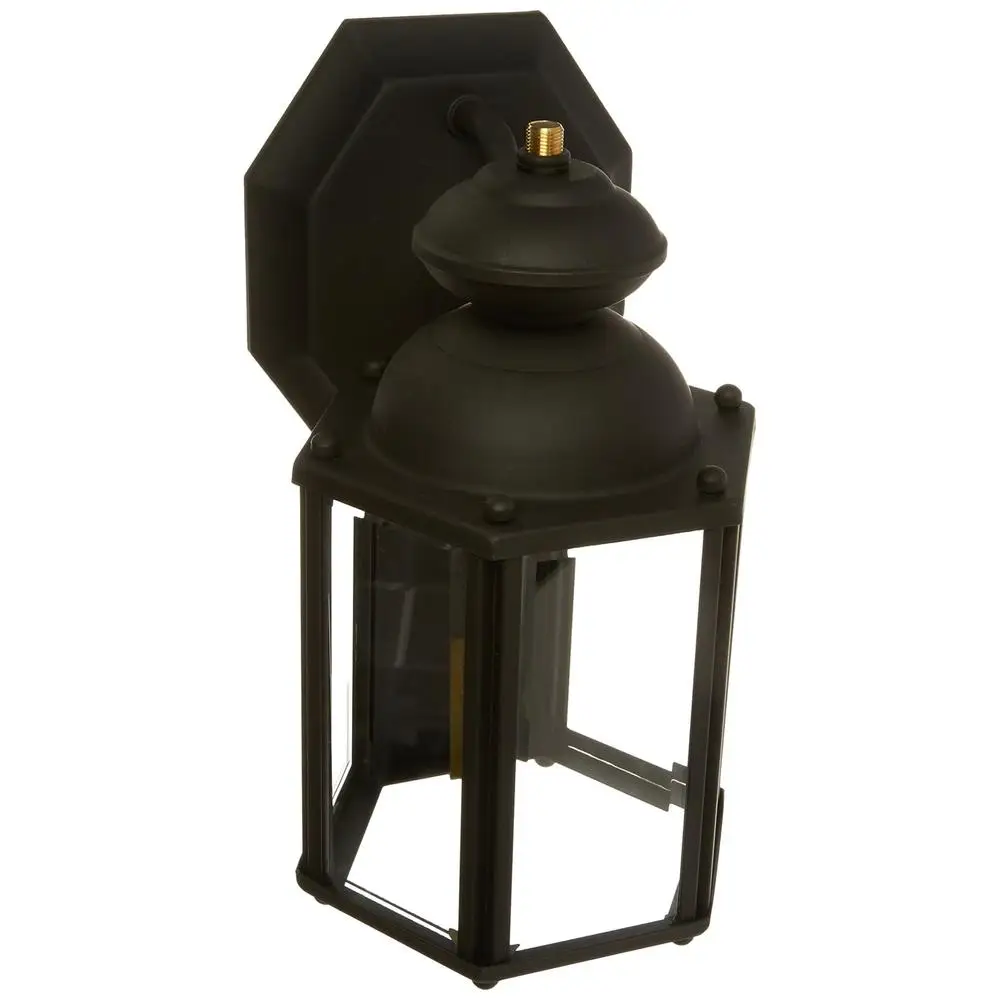 Outdoor Wall Lantern BrassGUARD Collection Savannah Matte Black 5.38" Width 10.25" Height 1 Light Incandescent 100 Watts Wet