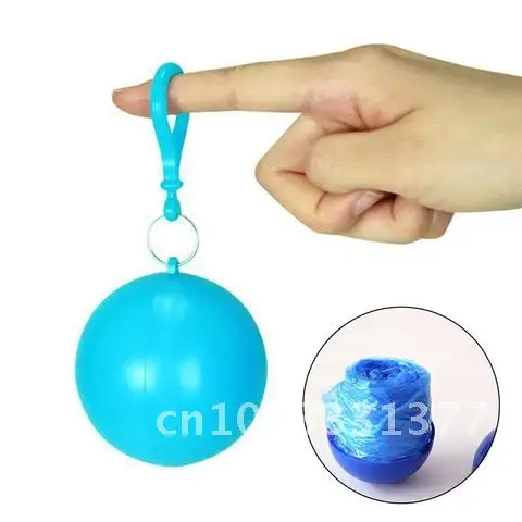 

Ball with Hook Portable Raincoat Waterproof Outdoor Rainwear Disposable Camping Hooded Rain Ponchos Plastic Rain Cover