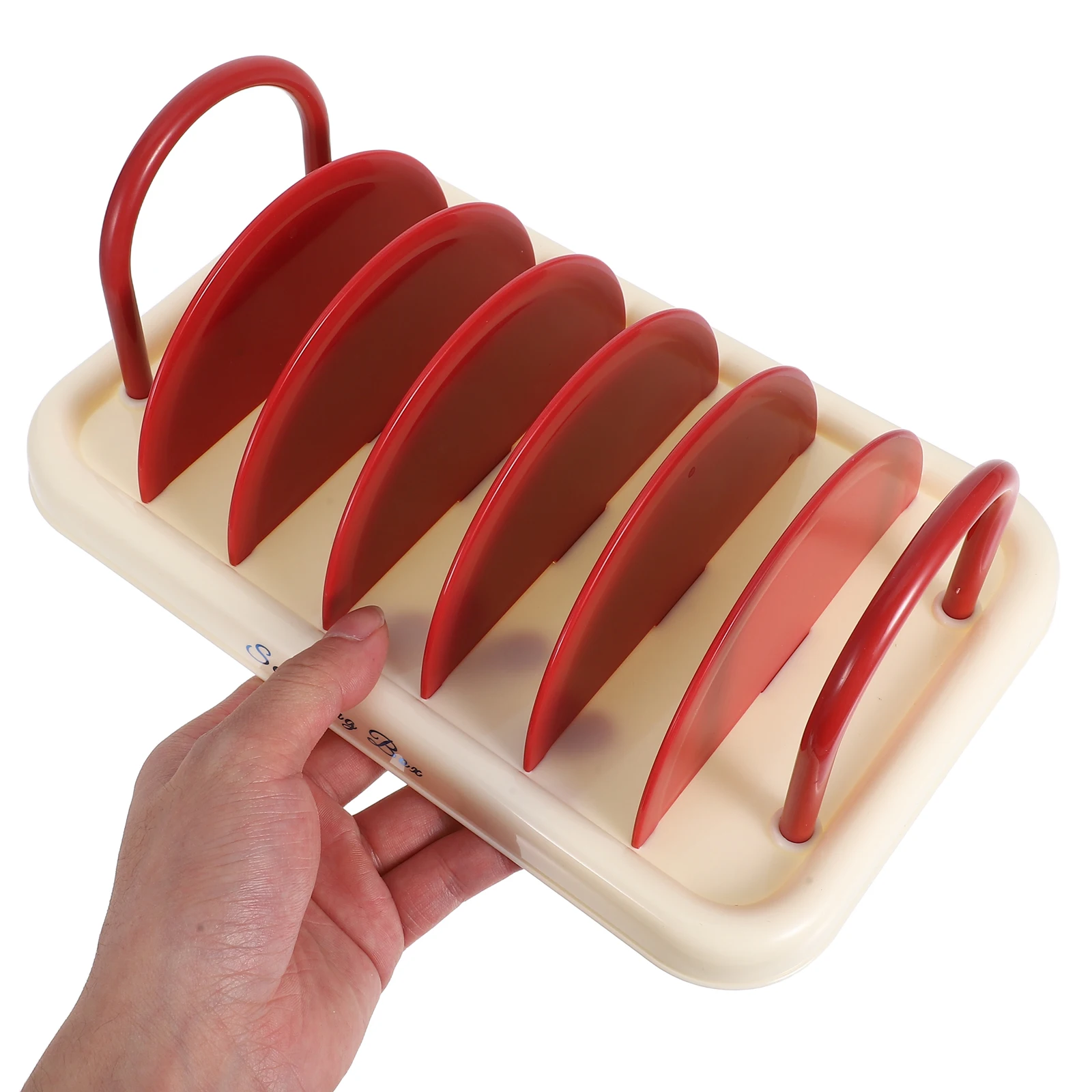 

7 Slot Kitchen Rack Multifunctional Organizer for Seasonings Cutting Boards Plates Drying Storage Space-Saving Mesh Design
