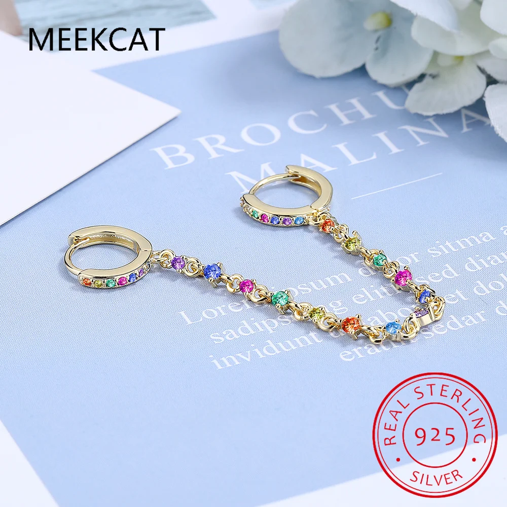 Natural Garnet Amethyst Citrine Peridot Blue Topaz 925 Sterling Silver Double Circles Hoop Earring Colorful Gemstone Jewelry view 4