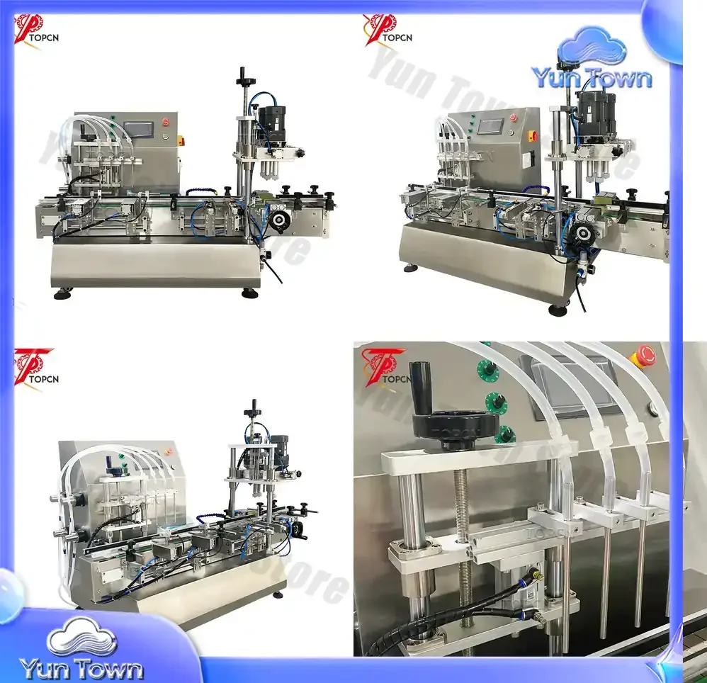 for Desktop Digital Magnetic Pump Juice Oil Water Filler Capper Machine for Plastic Round Bottle Liquid Filling and Capping