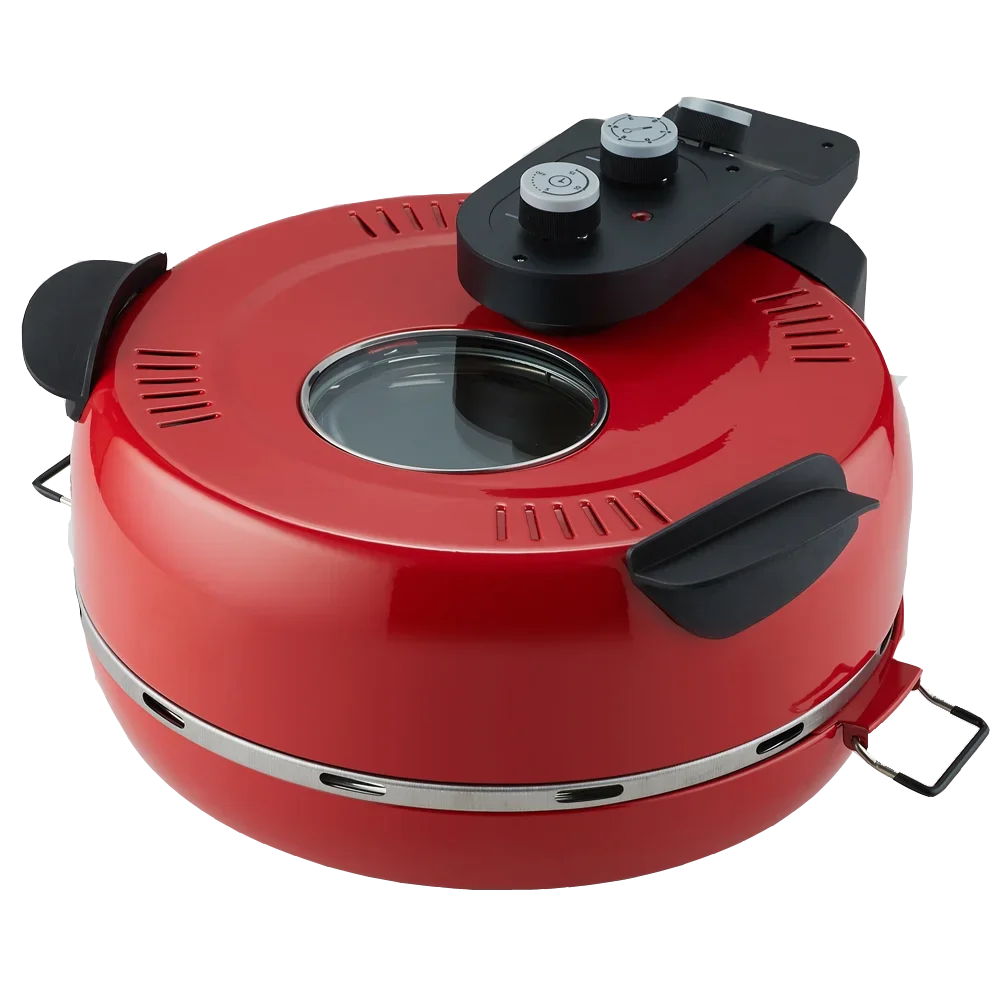 Crispy Crust 12" Rotating Pizza Maker with Stone & Baking Pan Electric Pizza Oven