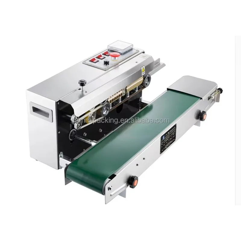 High Precision Horizontal Plastic Film Bags Heat Sealing Machine Continuous Band Sealer Machine for Small Business Packaging