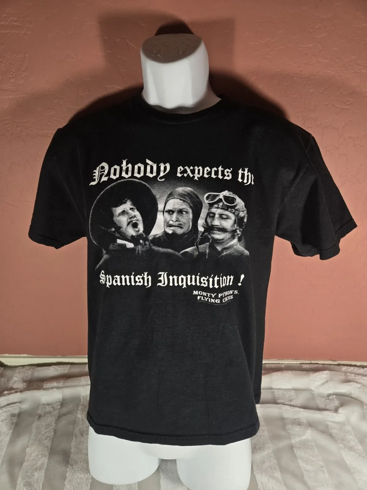 Vintage 2003 MONTY PYTHON personne expète l'inquisition espagnole T-Shirt hommes M