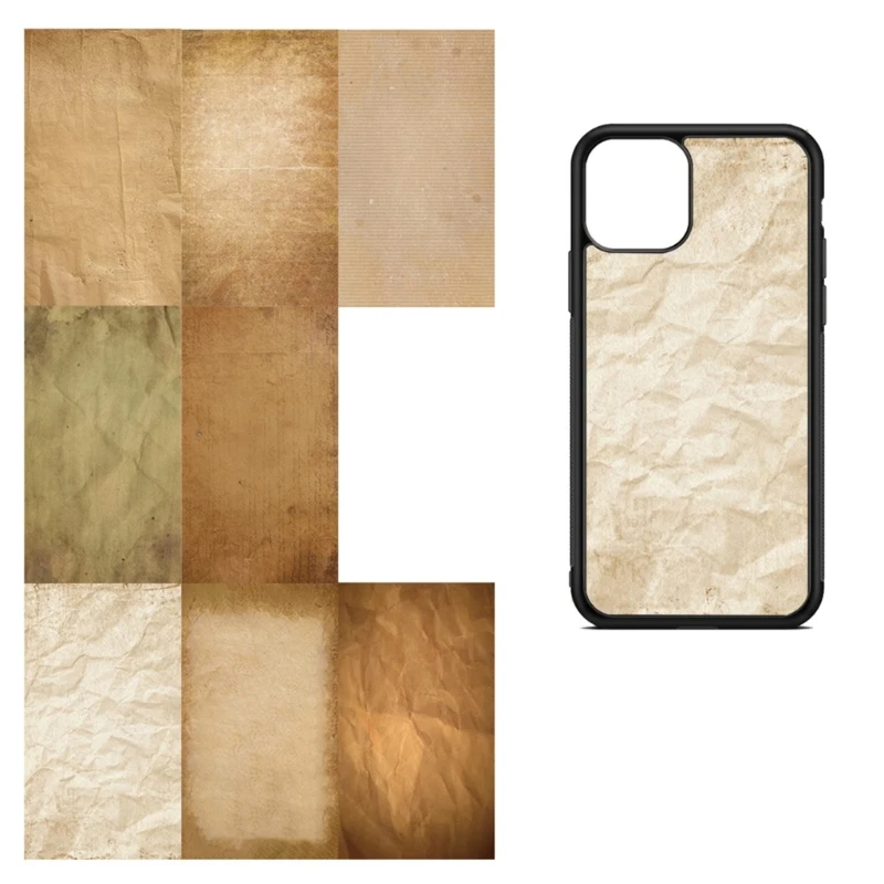 R6FF 8PCS Removable PVC Cell Phones Stickers for Fashionable & Dust Resistance