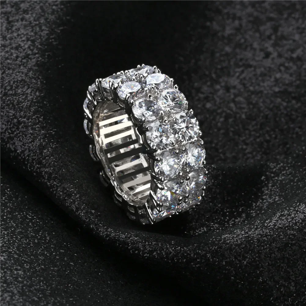 Exquisite Classic Personality Hoop Shiny Zircon Ring For Women Wedding Engagement Rings Fashion Jewelry Gift 2023 Custom Jewelry