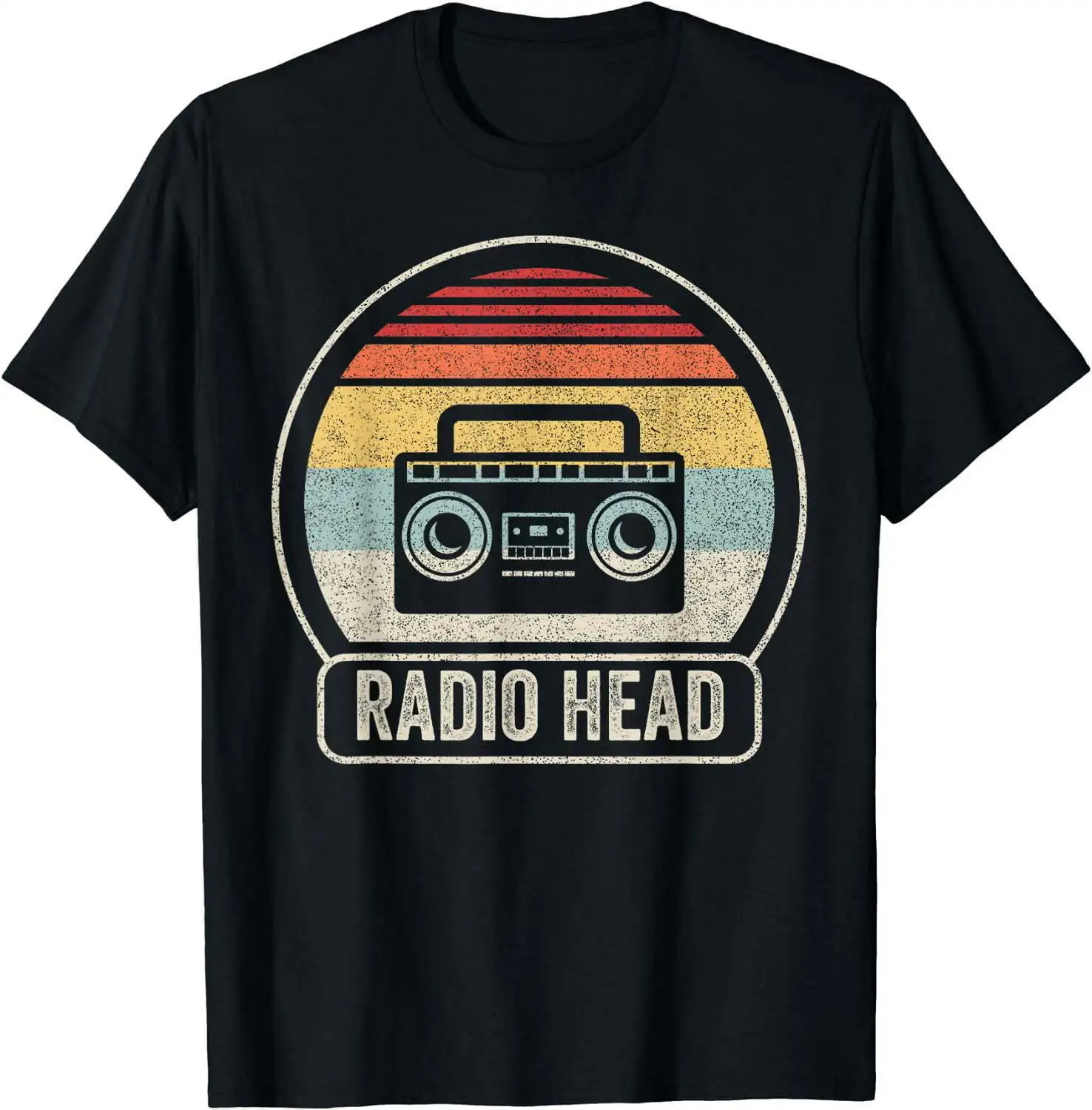 

Retro Vintage Radio Head T-Shirt Black