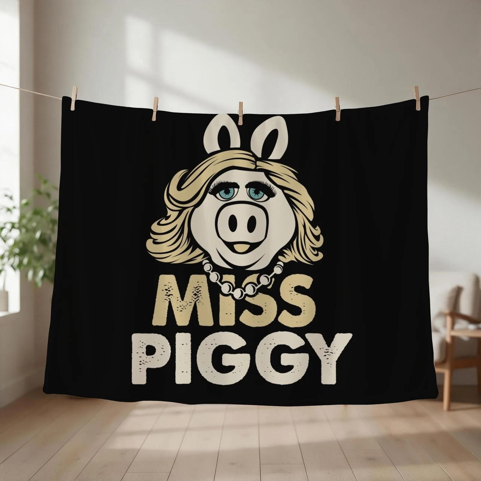 Miss Piggy Throw Blanket Hairy Fashion Sofas Luxury Brand Custom Blankets