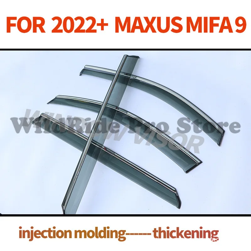 مجموعة واحدة لـ MAXUS MIFA 9 حاجب المطر لنافذة السيارة منحرف النافذة الجانبية #4