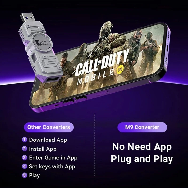 USB-Gaming-Konverter für Android/iOS Smartphone Tablet PC