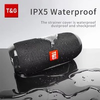 TG117 Portable Bluetooth Speaker TWS Wireless Dual Bass Outdoor Column Boombox FM AUX TF Card Music Player For Camping Riding