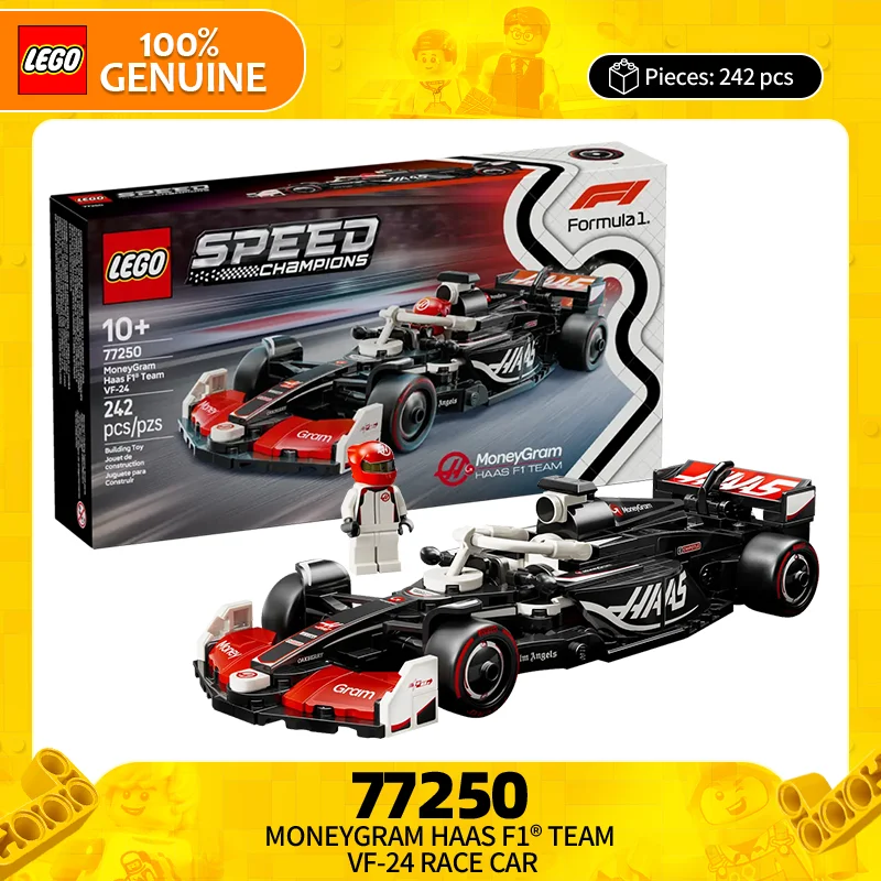 lego-building-blocks-supercar-77250-moneygram-haas-f1-®-vf-24-racing-team-children's-building-blocks-toy-valentine's-day-gift