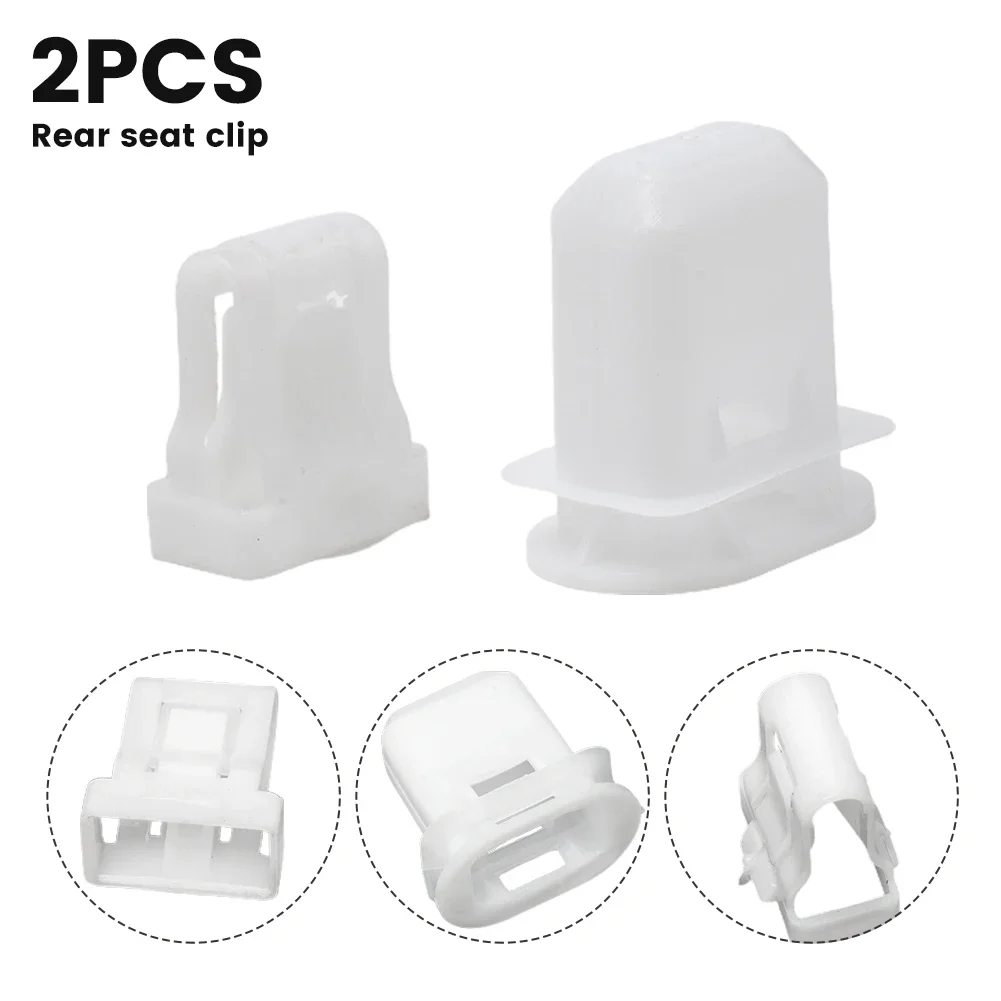 2Pcs Car Rear Seat  Cushion Clip Seat Buckle Fixing Card 244377892 72693-12080 White Nylon For Toyota For Lexus High Quality