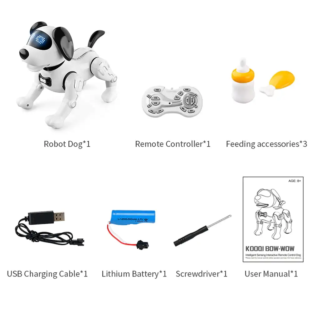 Remote Control Robot Dog Toy,Smart Interactive Robot Dog Intelligent Programmable Robot Toys for Kids