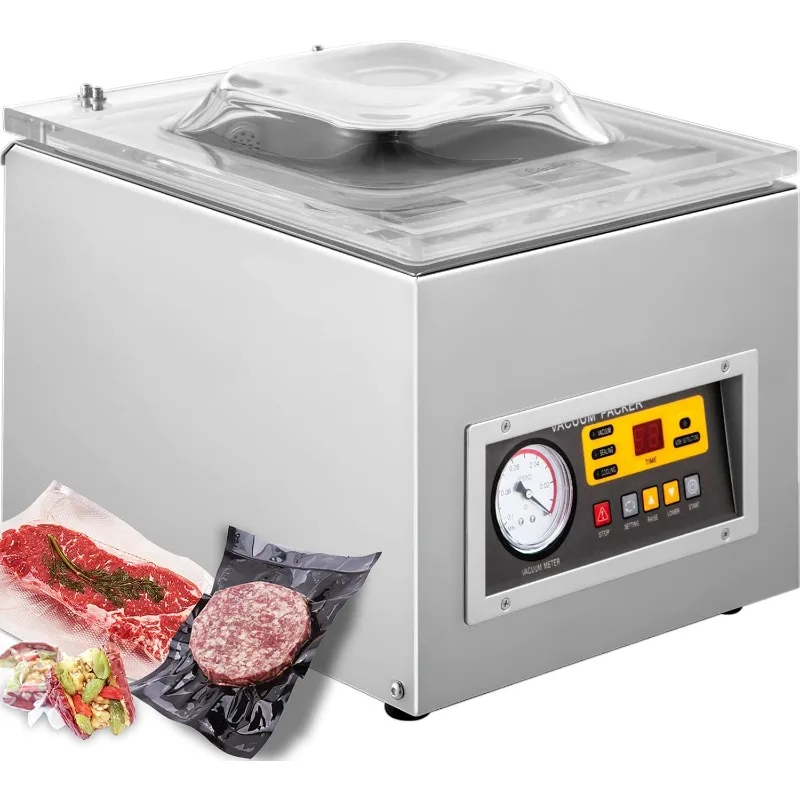 BestEquip-máquina selladora al vacío de cámara DZ 260S, selladora al vacío de cámara de alimentos de cocina comercial, máquina de envasado de 110V