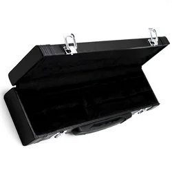 Portable Gig Bag Box Leather for Western Concert Flute with Buckle Foam Cotton Padded