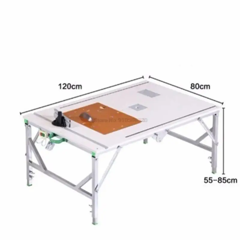 Multifunctional Workbench งานไม้ขนาดเล็กโต๊ะเลื่อยเลื่อยพับแบบพกพาเครื่องประดับโต๊ะ DIY พับ Workbench (80*120ซม.)