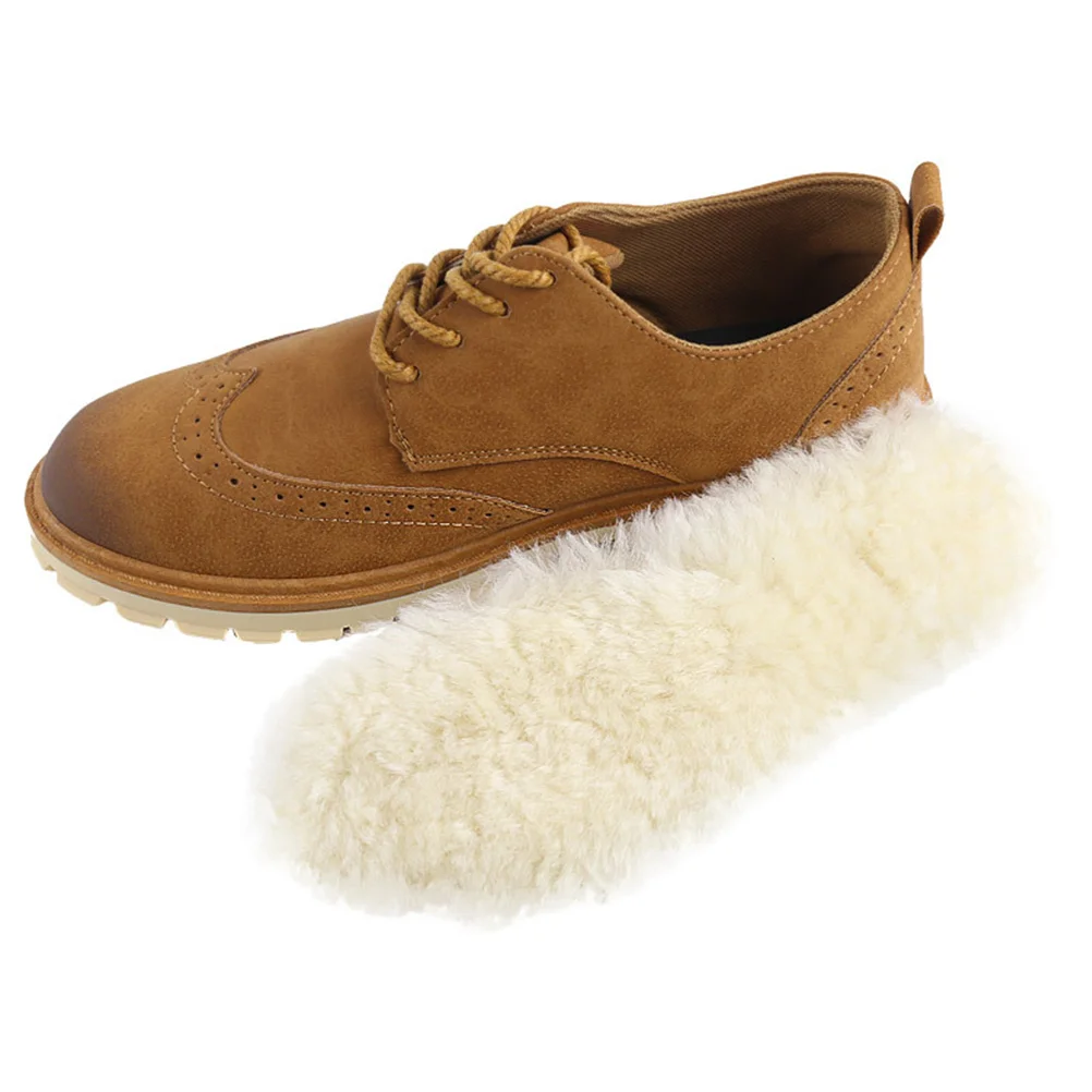 

1Pair Warm Wool Insoles Thickened Shoe Cushions Size 35 for Autumn Winter Sports Casual Shoes Soft Comfortable Inserts