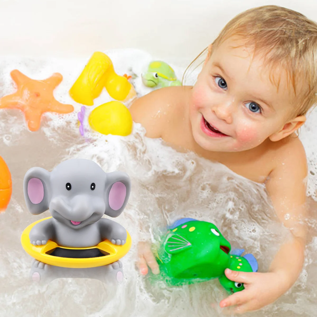 1 قطعة ميزان الحرارة الإلكتروني متعدد الوظائف وقت الاستحمام جهاز قياس درجة الحرارة لحوض استحمام الطفل بركة سبا حوض السمك