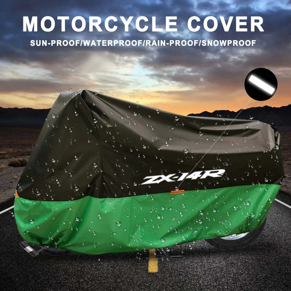 Motorcycle Cover Waterproof UV Protector All Season Dustproof Rain Covers for Kawasaki ZX14R ZX 14R ZX14 R ZX 14 R 2006-2017