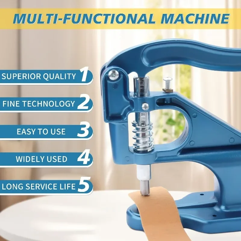 Manual Eyelet Installation Tool Hand Punch Press Machine for Leathercraft Hole Punching Kit
