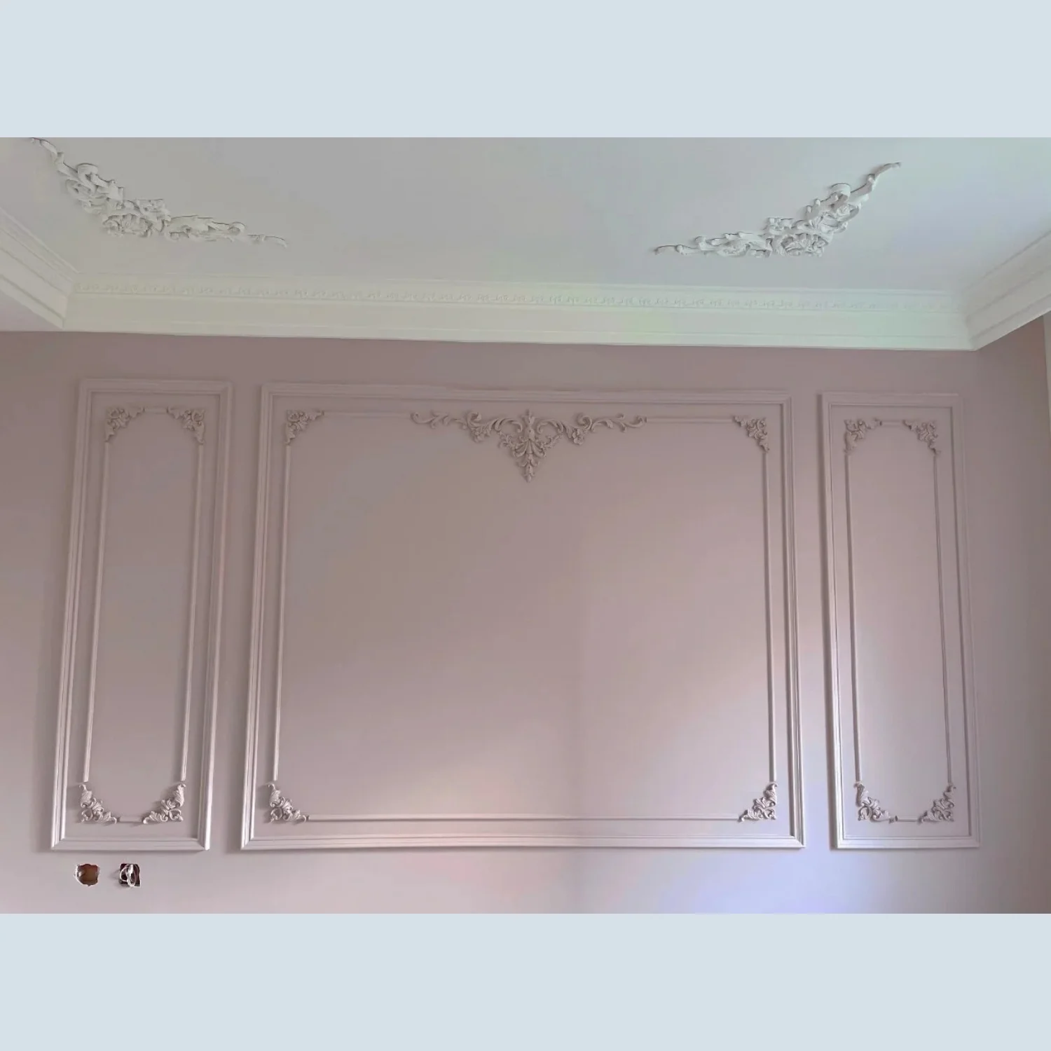 JMZ38 PU Carved Corner Ornament For Indoor Decoration, Bedroom, Kitchen, Living Room
