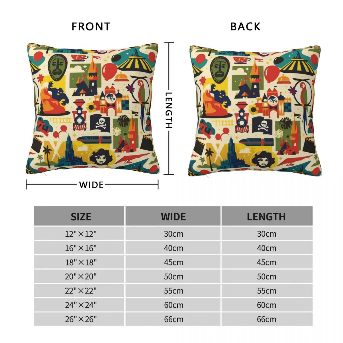 Magical Pattern On Earth Square Pillowcase Polyester Linen Velvet Creative Zip Decorative Sofa Cushion Case