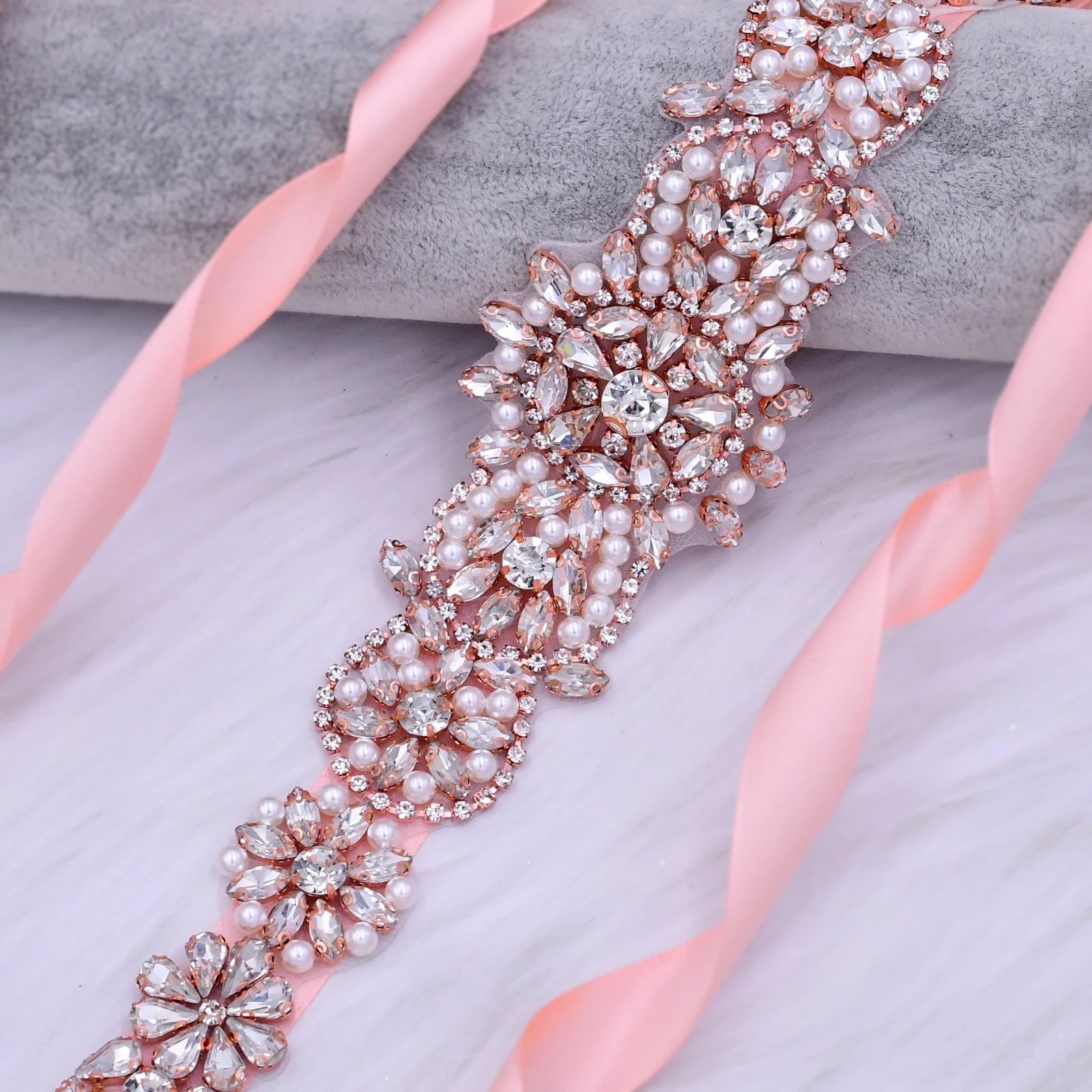 Pink Dress Belt for Women Crystal Belt for Party Dress Belt Pearl Wedding Sash for Bride Belt Bridal Sash Rhinestone Belt Female