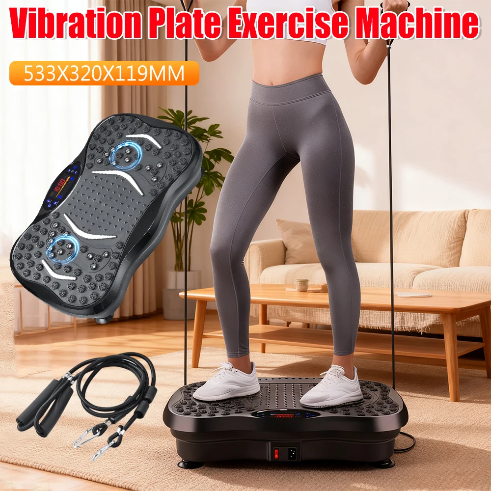 Vibration Plate Exercise Machine Bluetooth-Compatible Rhythm Full Body Shaker Weight Loss Fat Shaking Machines Adjustable Speed