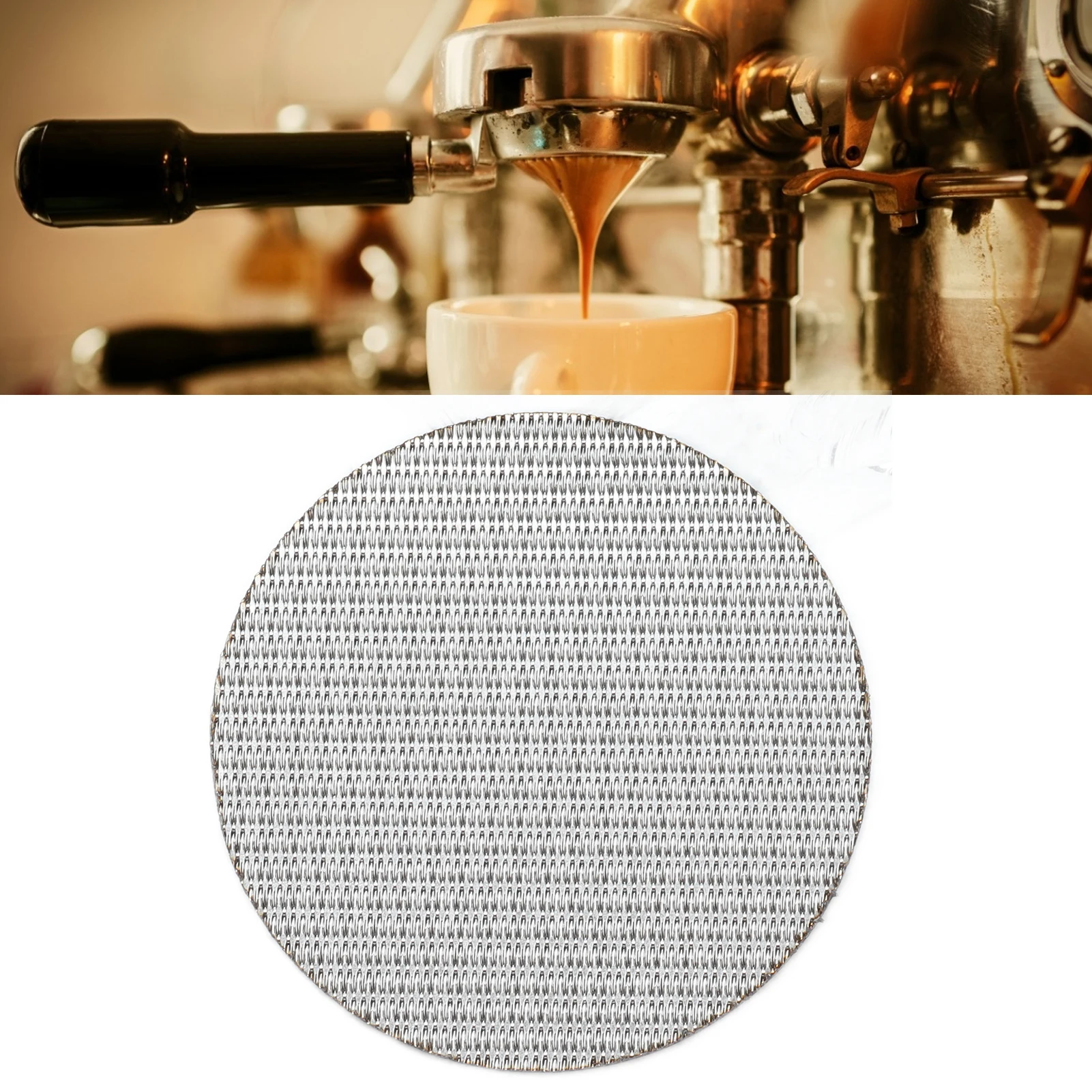 Food Grade Stainless Steel Coffee Portafilter Puck Screen 50μm Filter Fineness for Coffee Making