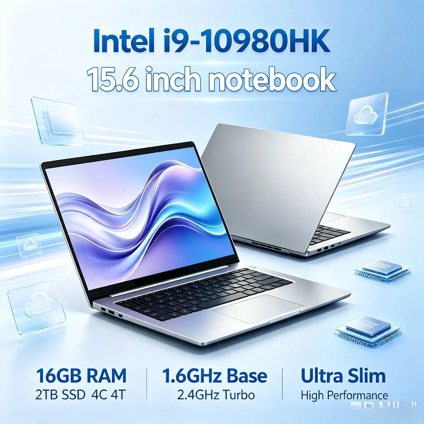 Intel Core i9 10980HK 15.6 Inch Gaming Laptop 32GB RAM 2TB SSD Fingerprint Unlock WiFi 6 Ultrabook 4K Pro Max Speed