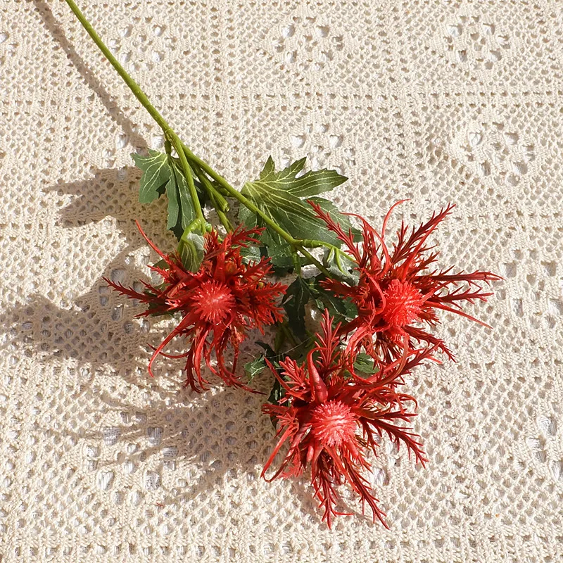Neue künstliche Stachelknollenblumenzweige aus Kunststoff für Hochzeits- und Partydekorationen, Kunstblumen für Raumdekorationen – Detail 9