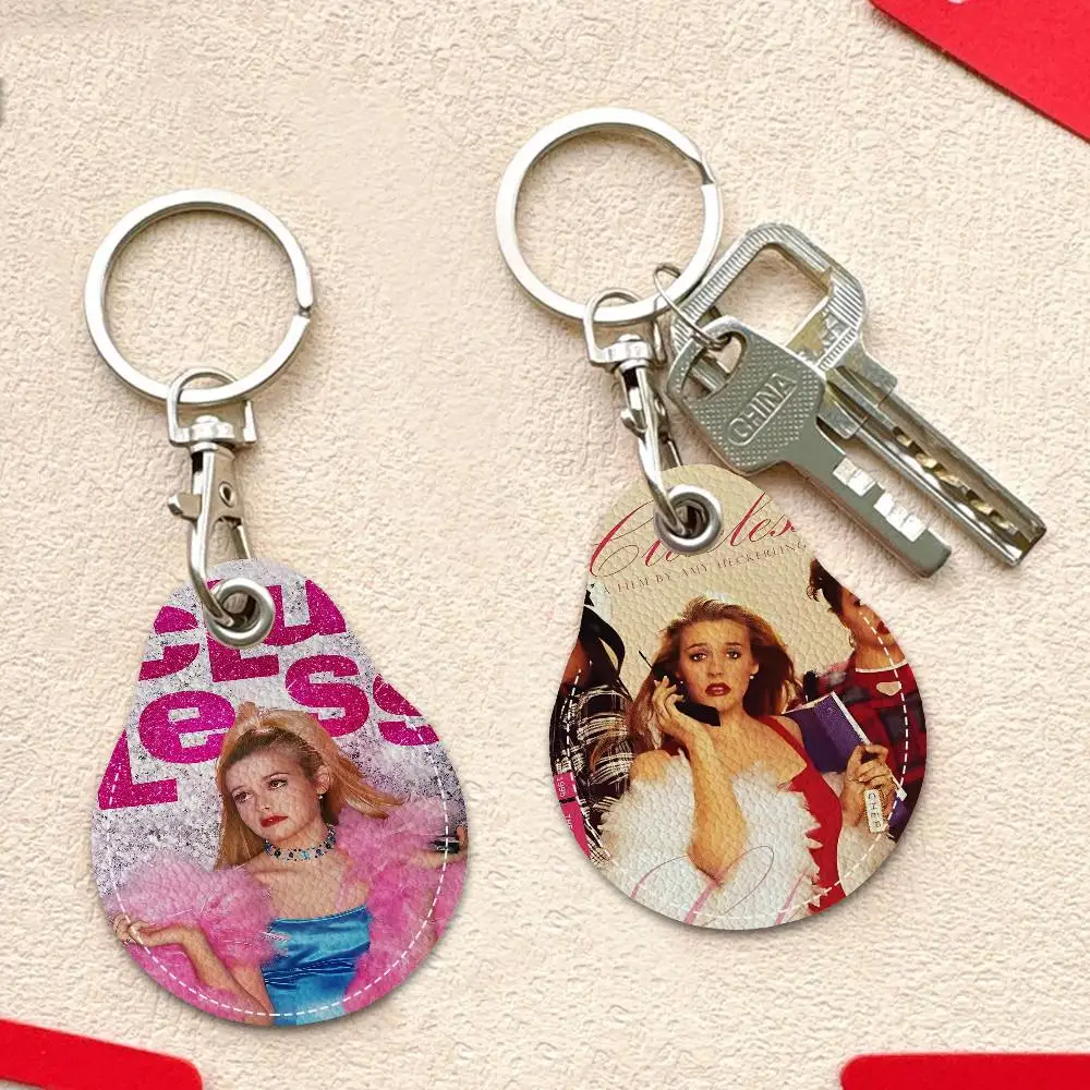 Canvas Painting Pictures Clueless Movie Door Access Control Keychain Hotel Famliy Access Keys Protective Cover ID Card Keyfob