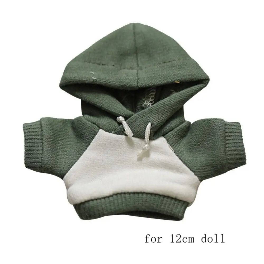 Cotton Doll Clothes Undershirt Solid Color Hoodie 12cm Plush Doll Clothes High Quality Sweater No Attributes Doll Clothes