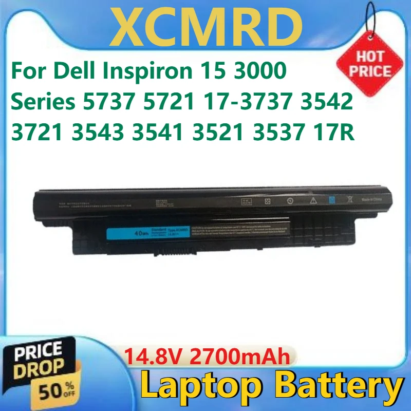

For Dell Inspiron 15 3000 Series 5737 5721 17-3737 3542 3721 3543 3541 3521 3537 17R New XCMRD Laptop Battery 14.8V 2700mAh