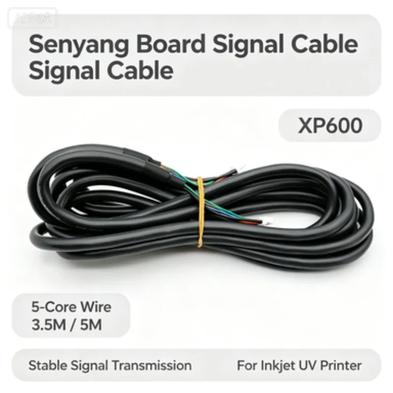 5‑Pin 5‑Core Senyang Board Signal Data Cable 3.5M / 5M Fit XP600 DX5 DX7 Print Head Large Format UV Eco‑Solvent Inkjet Printer R