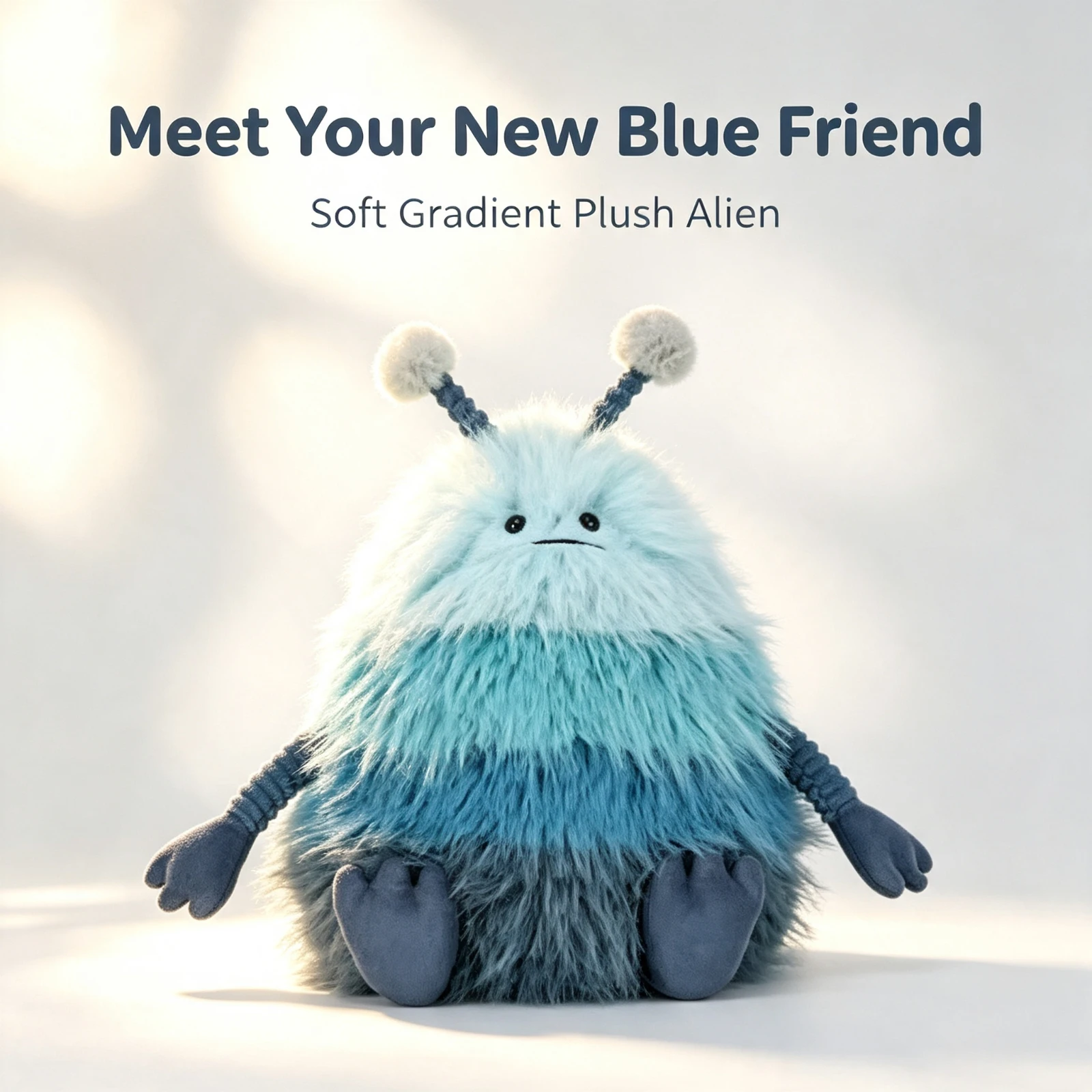 Blue Gradients Aliens Plush Toy, Zumbis Stuffed Animal Soft Furry, Monster Doll Cute Kawaii Birthday, Christmas Gift For Kids
