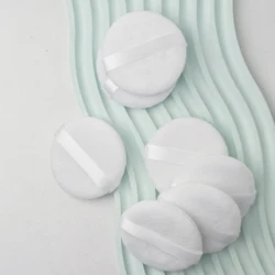 7PCS Portable and Practical High-grade White round Powder Puff for Base and Fixing Makeup