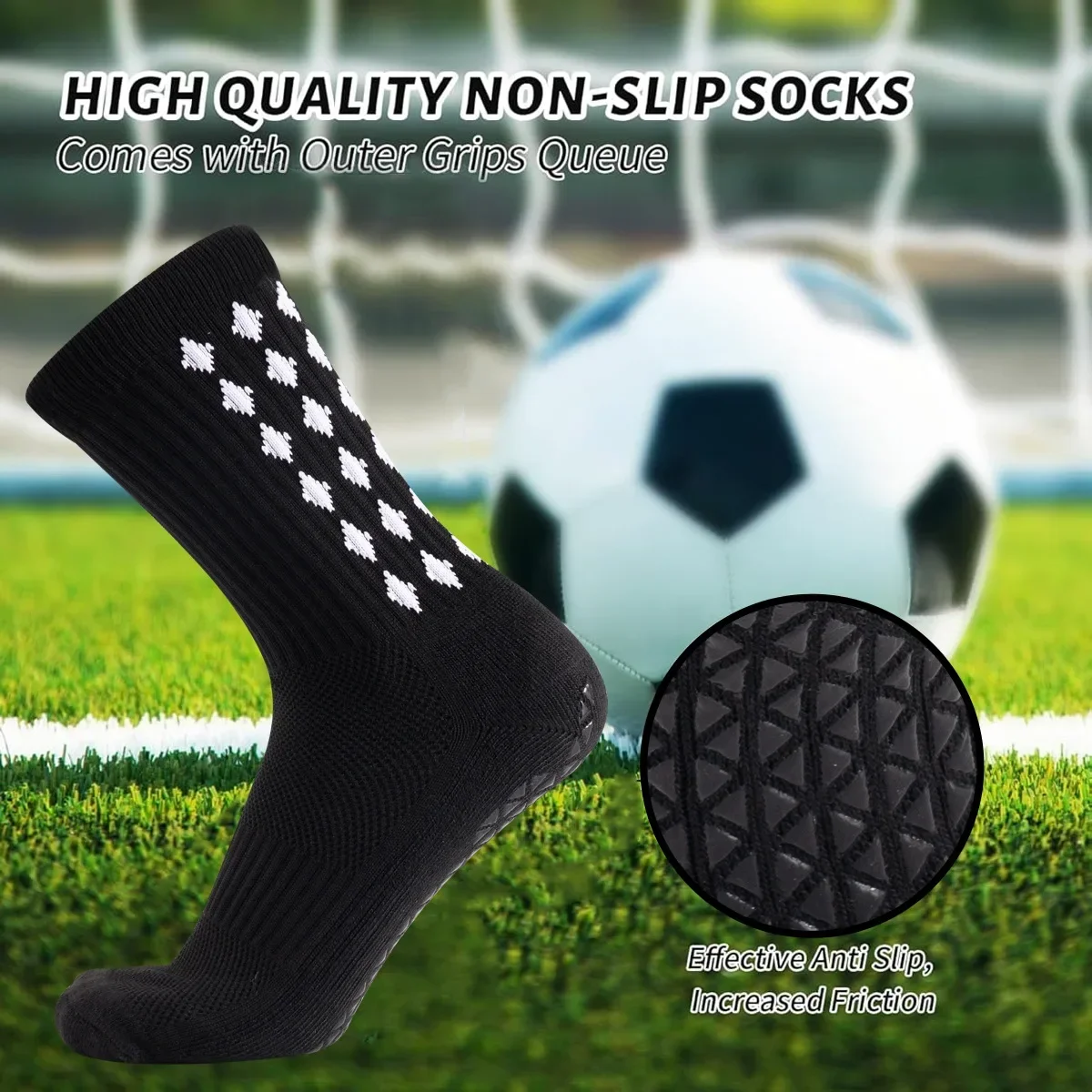 6Pairs men women football grip socks towel bottom sport socks rugby soccer cycling running Exercise athletic socks