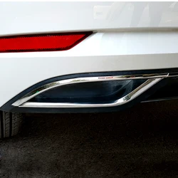 ABS Chrome Car Rear Exhaust Pipe Muffler Tips Cover Trim for VW Golf 7.5 MK7 Accessories 2018 2019