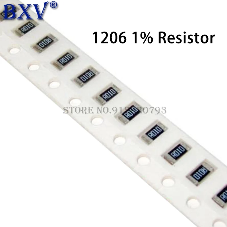 200PCS 1206 1% SMD Resistor 0R ~ 10M 1/4W 0 1 10 100 150 220 330 Ohm 1K 2.2K 10K 100K 0R 1R 10R 100R 150R 220R 330R 1M 10M