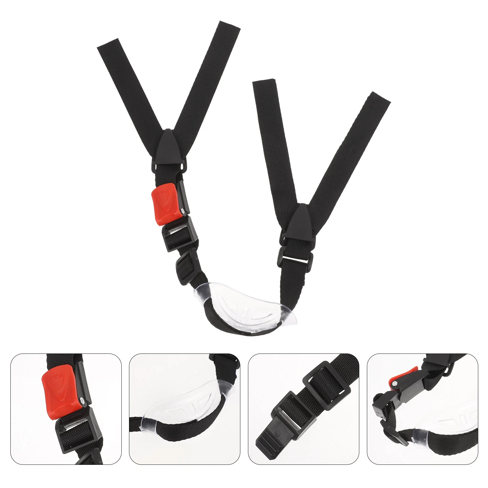 2 Pcs Hard Hat Clips 4 Point Chin Strap Belt for Liner Construction Work