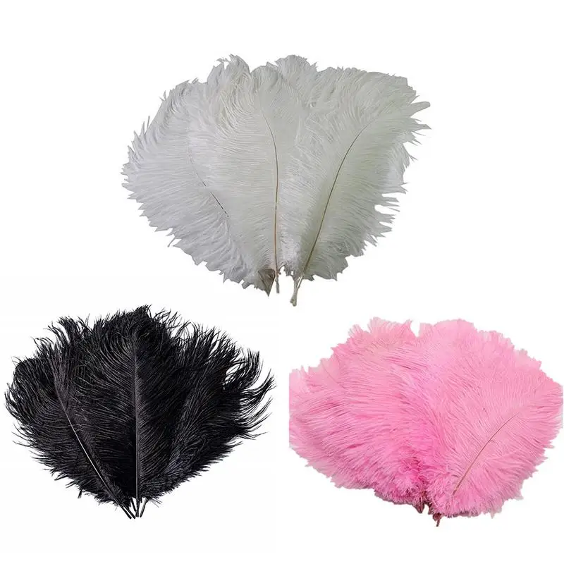 Natural Ostrichs Feathers High Quality Diy Decor Stage Performance For Crafts Party Home Wedding Decorations Plumes Fluffy Props