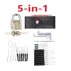 Locksmith Lock Pick Set Stainless Steel Double Row Tension Removal Hooks Lock Picks Tools Lockpick
