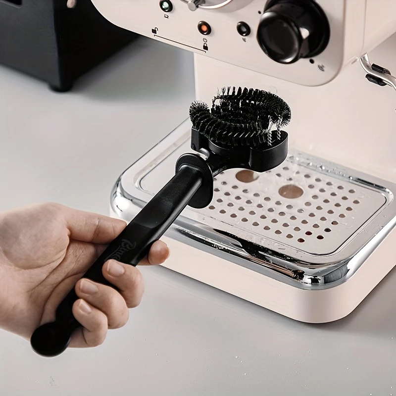 فرشاة تنظيف ماكينة القهوة قابلة للفصل - أداة ماكينة صنع الاسبريسو والنايلون لسهولة التنظيف - تناسب 51/58 مم (2.01 بوصة/2.28 بوصة)