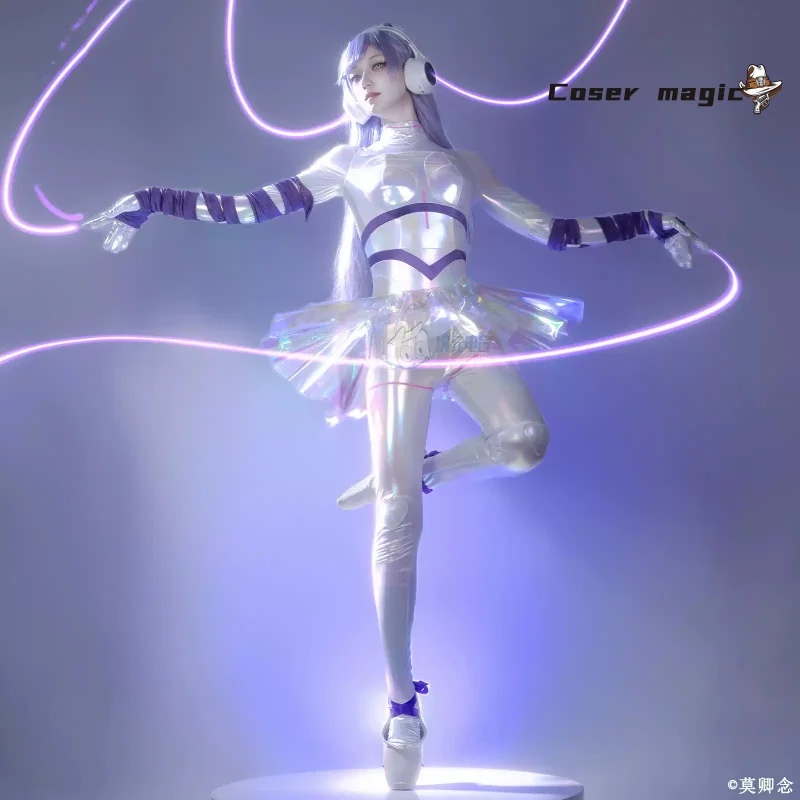 

Game Muse Dash Marija Cosplay Costume Mechanical dancer Marija Sexy Jumpsuit Halloween Costumes Female
