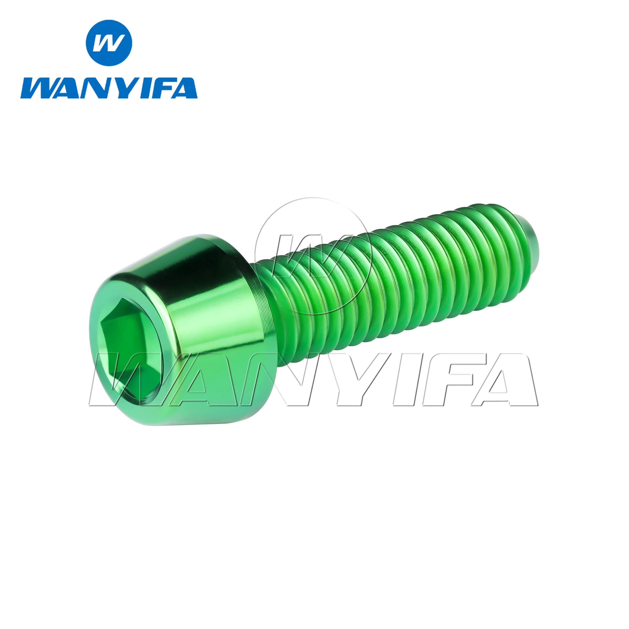 Wanyifa parafuso de titânio, m6x 10 15 16 18 20 25 30 35 40 45 50 55 60 65mm chave cônica parafuso chave allen para fone de ouvido de bicicleta