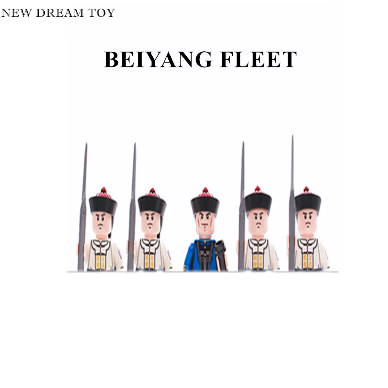 Building Blocks Military Chinese History Sino-Japanese Naval Battle In War Movie Soldiers Figure Moc Assembley Kids Toys